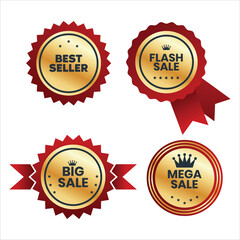 Best seller ribbon label vector set