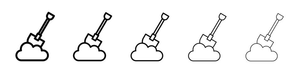 Shovel icon simple illustration logo art