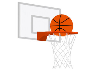 basketball hoop on white background © AhmetTayyip