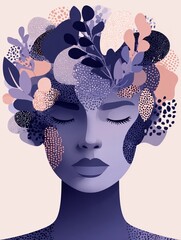 Modern artistic style characterizes the vibrant collage art that features colorful flowers and abstract patterns