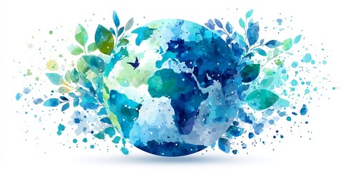 Handcrafted globe concept on pastel background illustrating earth day world environment day save the earth and eco’ becomes ‘illustration of save the earth and eco concept for earth day and world