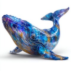 A white background featuring the silhouette of a humpback whale, perfect for use during Earth Day or at wildlife festivals