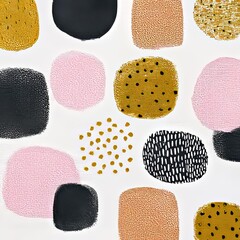 An abstract design featuring black and orange hues with visible brushstrokes on a rough textured base