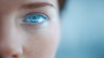 3d illustration displaying facial recognition technology emphasizing digital pathway linking unique facial elements