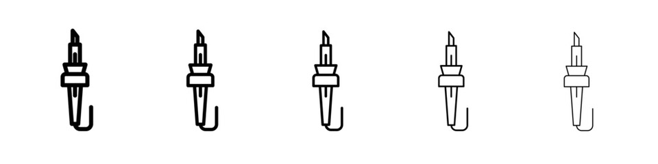 Soldering iron icon simple illustration logo art