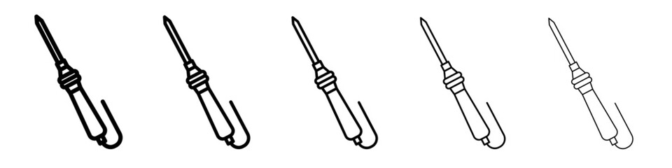 Soldering iron icon simple illustration logo art