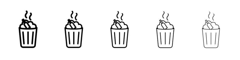 Solid waste icon simple illustration logo art