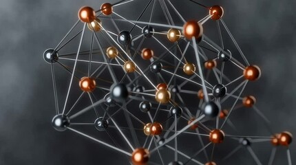Detailed examination of molecular interactions showcasing various atoms and bonds in a complex and dynamic structure
