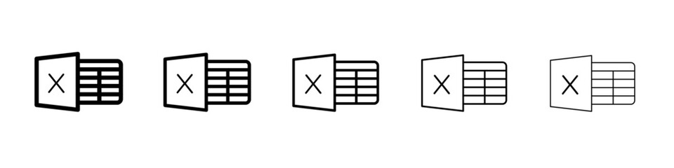 Spreadsheet icon simple illustration logo art