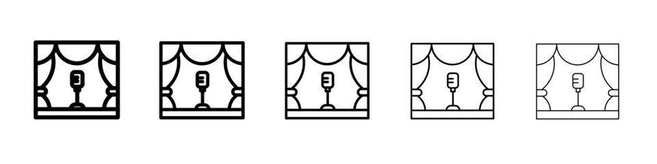 Stand up and theater show icon simple illustration logo art