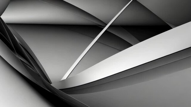 Futuristic Grey Wave Pattern Vector Wallpaper Design for Business Technology Interior