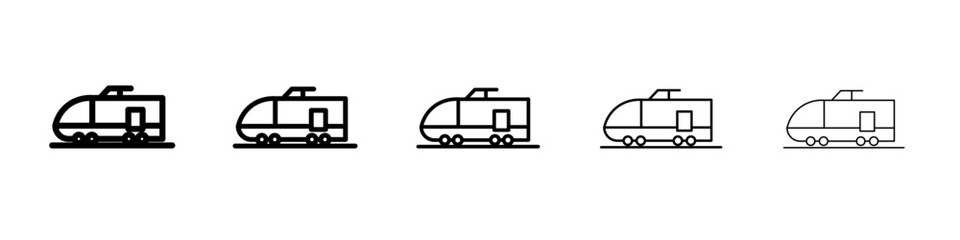 Subway high speed train icon simple illustration logo art