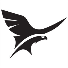 Minimal Falcon Logo Design,  Elegant Silhouette Style Vector Art for Bold Branding, Professional Identity, and Clean, Nature-Inspired Logo Concepts
