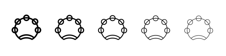 Tambourine icon simple illustration logo art