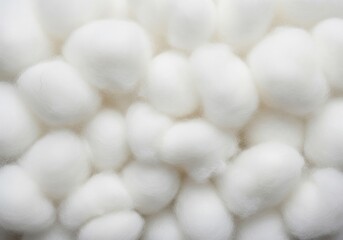 Soft White Cotton Fluffy Balls. A comforting array of pristine, pillowy fiber. This gentle imagery evokes serenity, cleanliness, and delicate care, ideal for wellness or baby themes.