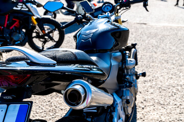 Close-up of rear Honda motorcycle section