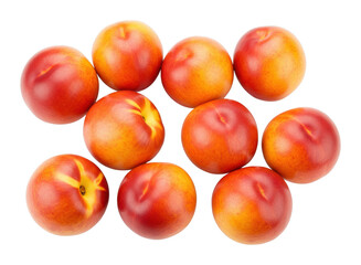 Fresh nectarines harvested from local farms seasonal fruit display natural setting close-up view