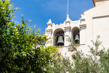 Bell tower with three bells in Tropea