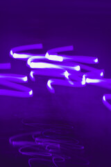 Light trails dance in vibrant hues during an enchanted evening celebration