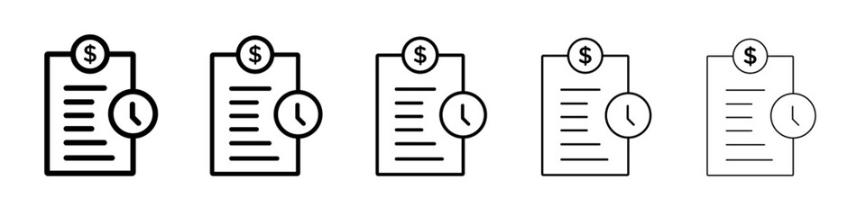 Timesheet icon simple illustration logo art