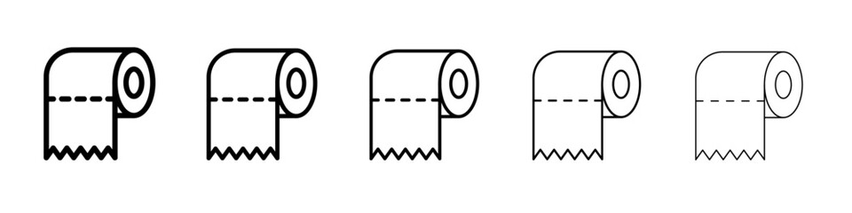 toilet tissue paper roll icon simple illustration logo art