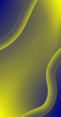 Gradient Vertical Abstract background with yellow and blue wavy lines Vector illustration Mobile Wallpaper Design
