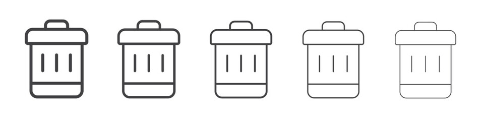 Trash icon simple illustration logo art