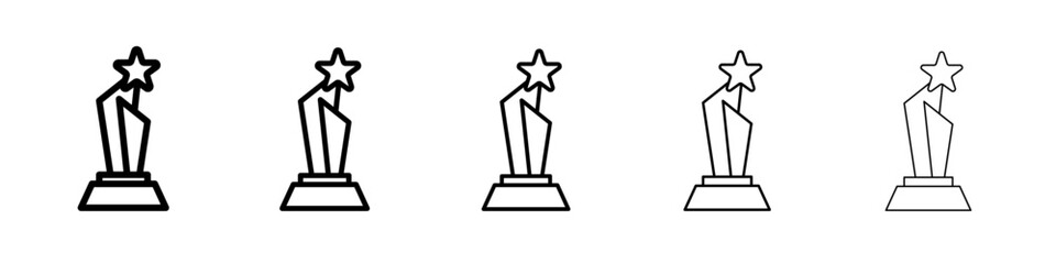 Trophy cup with star icon simple illustration logo art
