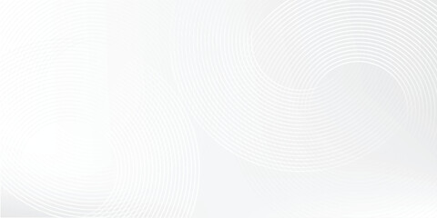 White glowing geometric lines on gray background. Modern shiny blue circle abstract