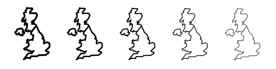 United Kingdom map icon simple illustration logo art