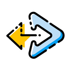 Arrow with 3D effect Icon