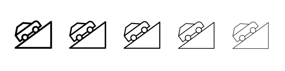 Uphill icon simple illustration logo art