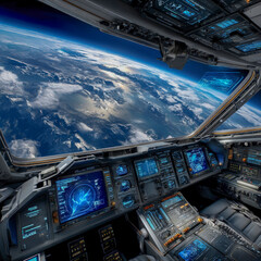 Space station view of earth