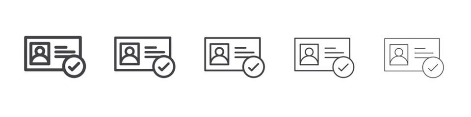 Verified Identity icon simple illustration logo art