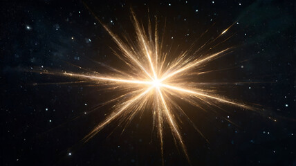 Fototapeta premium Transparent Sparkling Dust & Flare with Burst Glow Effect