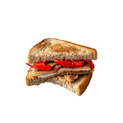 Delicious Turkey and Peanut Butter Sandwich with Roasted Red Peppers