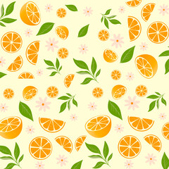 seamless pattern with oranges