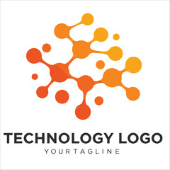 technology logo design vector template