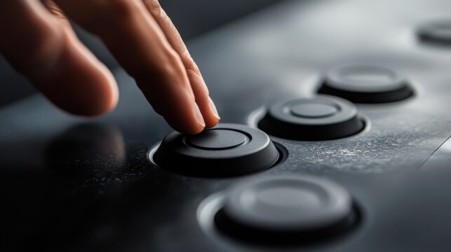 Hand Selecting Button in UX Design for Visual Interface Elements