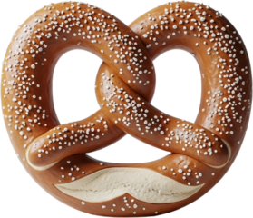 Cutout Digital clay pretzel with salt sprinkles