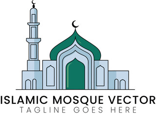 Islamic Mosque Graphic Elegant Design for Religious  Websites