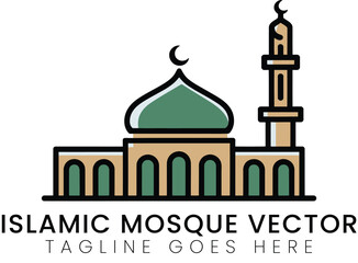 Islamic Mosque Illustration A Detailed Icon for Design Projects
