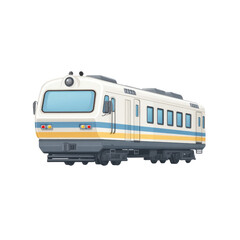 Fototapeta premium Modern Train Illustration on White Background for Transportation and Travel Concepts Transparent background or PNG