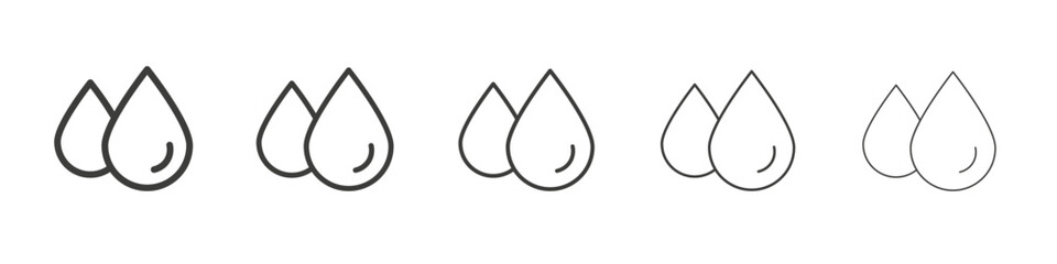 Water drop icon simple illustration logo art