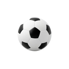 Fototapeta premium Classic Black and White Soccer Ball Isolated on White Background for Sports and Recreation Themes Transparent background or PNG