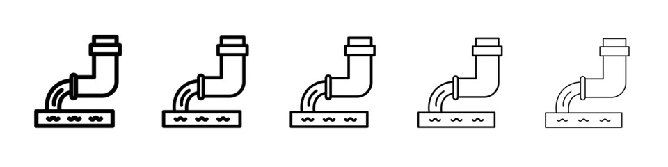 Obraz premium Water supply drain icon simple illustration logo art