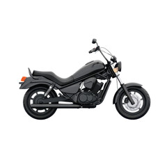 Fototapeta premium Sleek Dark Motorcycle Design Perfect for Urban Exploration and Adventure Seekers in a Stylish Setting Transparent background or PNG