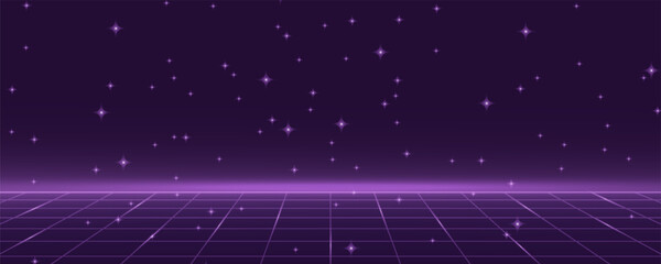 LEVEL UP. pixel art .8 bit game. retro video game. for game assets.	
Retro Futurism Sci-Fi Background. glowing neon grid and star from vintage arcade computer games