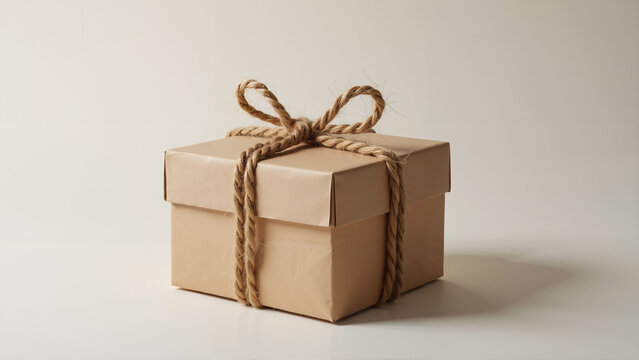 Eco friendly gift box with jute string