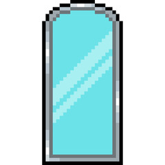 Pixel Art of Arched Wall Mirror. minimal luxury standing mirror